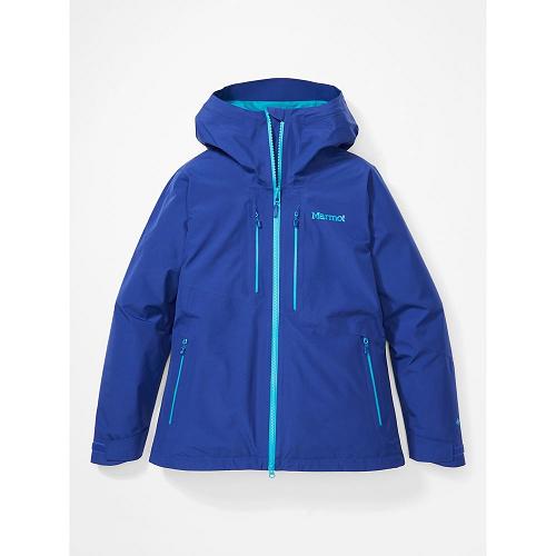 Marmot Cropp River Jackets - Womens Rain Jacket Grey Blue CA4068973 Canada